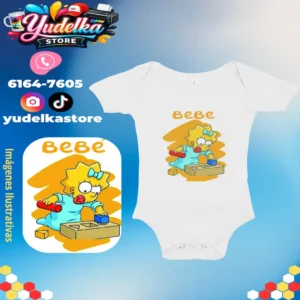 Bebé crece blanco sublimado – Maggie Simpson