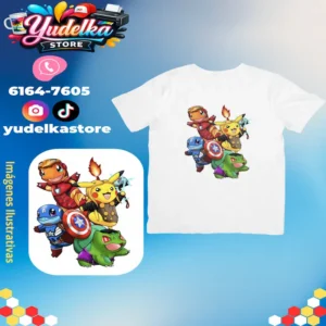Suéter blanco sublimado personalizado – Pokemon