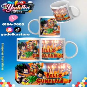 Taza 11Onz Dragon Ball Feliz Cumpleaños